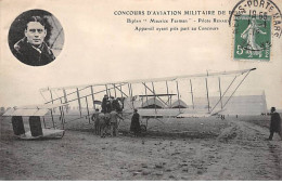 Concours D'Aviation Militaire De REIMS - Biplan " Maurice Farman " - Pilote Renaux - Très Bon état - Reims