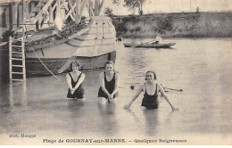 Plage De GOURNAY SUR MARNE - Quelques Baigneuses - Très Bon état - Gournay Sur Marne