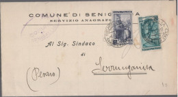 ITALIA - Storia Postale Repubblica - 1952 - 1 + 12 Italia Al Lavoro - Corrispondenza Tra Sindaci - Comune - Viaggiata Da - 1946-60: Poststempel