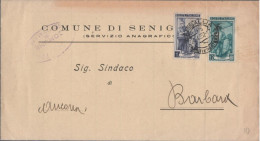 ITALIA - Storia Postale Repubblica - 1952 - 1 + 12 Italia Al Lavoro - Corrispondenza Tra Sindaci - Comune - Viaggiata Da - 1946-60: Poststempel