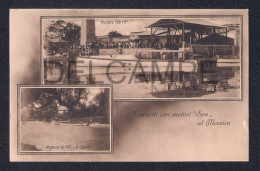 POSTCARD ITALIA ITALY SOCIETÁ LIGURE PIEMONTESE AUTOMOBILI I CANOTTI CON MOTORI SPA AL MESSICO MEXICO - Transportmiddelen