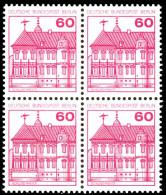 BERLIN DS BURGEN U. SCHLÖSSER Nr 611A Postfrisch VIERER S059CE2 - Unused Stamps