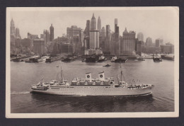 Ansichtskarte Schiff MS Gripsholm Swedih American Line Gothenburg-New York - Altri & Non Classificati