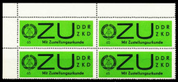 DDR DIENST ZU Nr 2x Postfrisch VIERERBLOCK ECKE-OLI X568A22 - Otros & Sin Clasificación