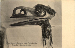 Vogelkopf Holzmaske Der Bella-Coola - Native Americans