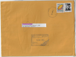 Brazil 2005 Returned Cover Florianópolis Central Agency Stamp Painting Cândido Portinari + Musical Instrumet Tambourine - Cartas & Documentos