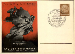 Tag Der Briefmarke 1938 - Ganzsache PP122 C75 Mit SST Stuttgart - Altri & Non Classificati