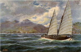 Fischerboot Von Cochinchina - Künstler AK Rave - Sailing Vessels