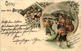 Gruss Aus Den Bergen - Litho - Greetings From...