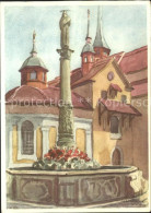 11647869 Luzern LU Pfarrkirche Zu Franziskanern Kuenstlerkarte Luzern - Altri & Non Classificati