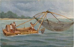 Philippinisches Fischerboot - Künstler AK Rave - Altri & Non Classificati