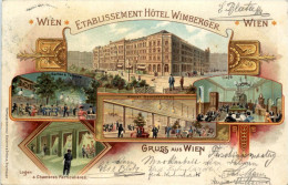 Wien - Etablissement Hotel Wimberger - Litho - Sonstige & Ohne Zuordnung