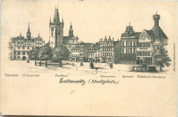 Leitmeritz - Stadtplatz - Litho - Böhmen Und Mähren