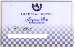 GIAPPONE  KEY HOTEL   Imperial Hotel - Imperial Club International - Hotelsleutels (kaarten)