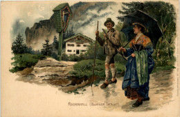 Reichenhall - Nonner Tracht - Litho - Bad Reichenhall