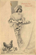 Frau Mit Eiern - Ostern - Pasqua