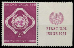 UNO NEW YORK 1951 Nr 3RZf Postfrisch X404D9E - Other & Unclassified