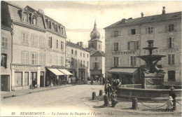 Remiremont, La Fontaine De Dauphin Et LÈglise - Remiremont