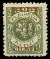MEMEL 1923 Nr 168AI Ungebraucht Gepr. X41E902 - Memel (Klaïpeda) 1923