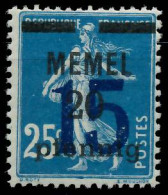 MEMEL 1921 Nr 47 Ungebraucht X41E99A - Memelland 1923