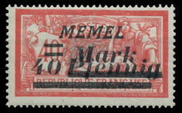 MEMEL 1922 Nr 119 Ungebraucht X41E9BE - Memelgebiet 1923