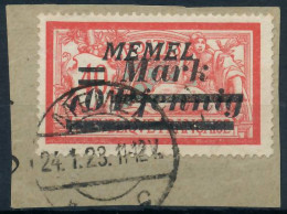 MEMEL 1922 Nr 119 Gestempelt Briefstück X41E9FA - Memel (Klaïpeda) 1923