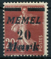 MEMEL 1922 Nr 109 Ungebraucht X41EA8E - Klaipeda 1923
