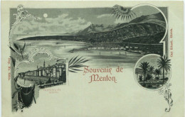 Souvenir De Menton - Litho - Menton