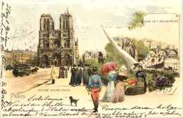 Paris Eglise Notre Dame - Litho - Other & Unclassified