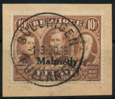 BELGISCHE BES.-POST MALMEDY Nr 14 Zentrisch Gestempelt Briefstück X425E72 - Besetzungen 1914-18