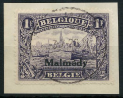 BELGISCHE BES.-POST MALMEDY Nr 11 Zentrisch Gestempelt Briefstück X425E82 - Occupazione 1914 – 18