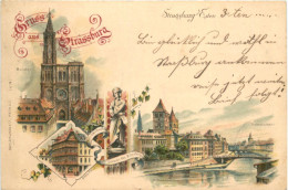 Gruss Aus Strassburg - Litho - Strasbourg