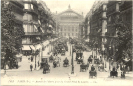 Paris, Avenue De LÒpera Prise Du Grand Hotel Du Louvre - Altri & Non Classificati