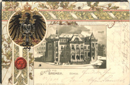 Gruss Aus Bremen - Litho Prägekarte - Bremen