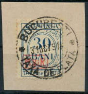 BES. 1WK D-MV RUMÄNIEN PORTO Nr 4 Zentrisch Gestempelt Briefstück X4349C6 - Occupation 1914-18