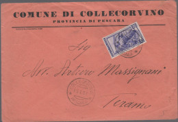 ITALIA - Storia Postale Repubblica - 1951 - 20 Italia Al Lavoro (Isolato) - Lettera - Comune - Viaggiata Da Collecorvino - 1946-60: Marcofilia