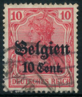 BES. 1WK LANDESPOST BELGIEN Nr 14cI Gestempelt Gepr. X4350C6 - Occupazione 1914 – 18