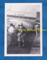 Photo Ancienne Snapshot - Bouaké , Cote D' Ivoire - Avion Air France à L' Aérodrome - 1951 - Aviation Afrique - Aviation