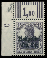 BES. 1WK PG OBER OST Nr 7b WOR 3-7-3 Postfrisch ECKE-OL X43B27E - Occupation 1914-18