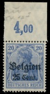 BES. 1WK LANDESPOST BELGIEN Nr 18b POR Postfrisch Ungebraucht ORA X43B3AA - Ocupación 1914 – 18