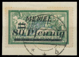 MEMEL 1922 Nr 63 Zentrisch Gestempelt Briefstück X447CB2 - Memel (Klaïpeda) 1923