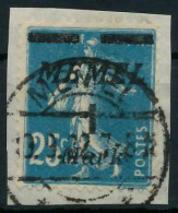 MEMEL 1922 Nr 86 Gestempelt Briefstück X447E82 - Klaipeda 1923