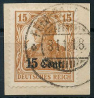 BES. 1WK ETAPPE WEST Nr 5 Gestempelt Briefstück X45A566 - Besetzungen 1914-18