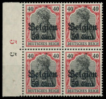 BES. 1WK LANDESPOST BELGIEN Nr 20a Postfrisch VIERERBLO X45A8D6 - Occupazione 1914 – 18