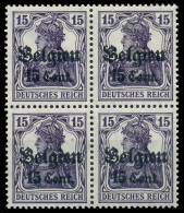 BES. 1WK LANDESPOST BELGIEN Nr 16a Postfrisch VIERERBLO X45A916 - Besetzungen 1914-18