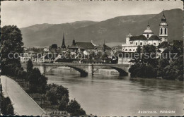 11647385 Solothurn Roetibruecke Uferweg Aare Kathedrale Solothurn - Autres & Non Classés
