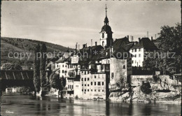 11647378 Olten Aare Holzbruecke Altstadt Kirchturm Olten - Autres & Non Classés