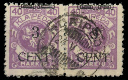 MEMEL 1923 Nr 178W5 Zentrisch Gestempelt ATTEST X472D36 - Klaipeda 1923