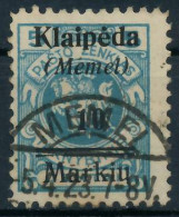 MEMEL 1923 Nr 129 Gestempelt Gepr. X472DAE - Klaipeda 1923