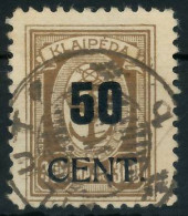 MEMEL 1923 Nr 198 Gestempelt Gepr. X472E06 - Memelgebiet 1923